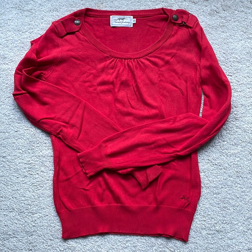 Red Thomas Burberry cotton sweater - size XS